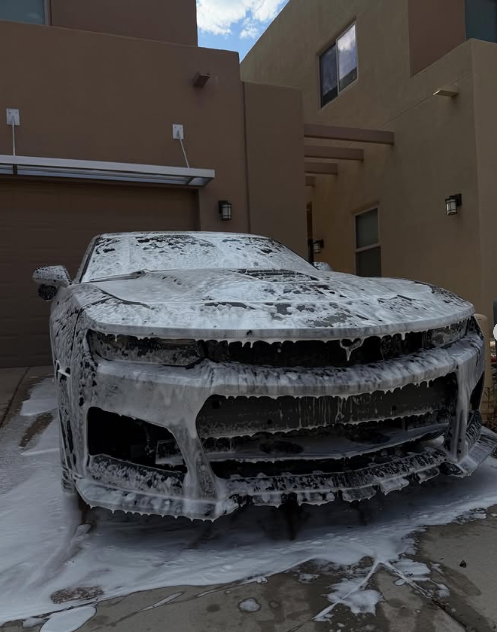 Camaro SS foam bath from Boosted Detailing Instagram